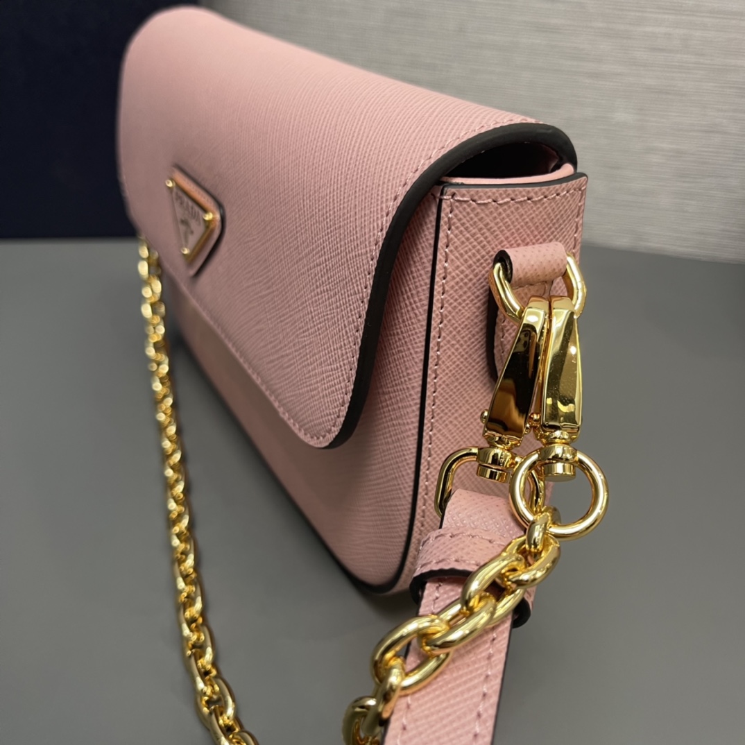 Pra*a saffiano leather mini-bag