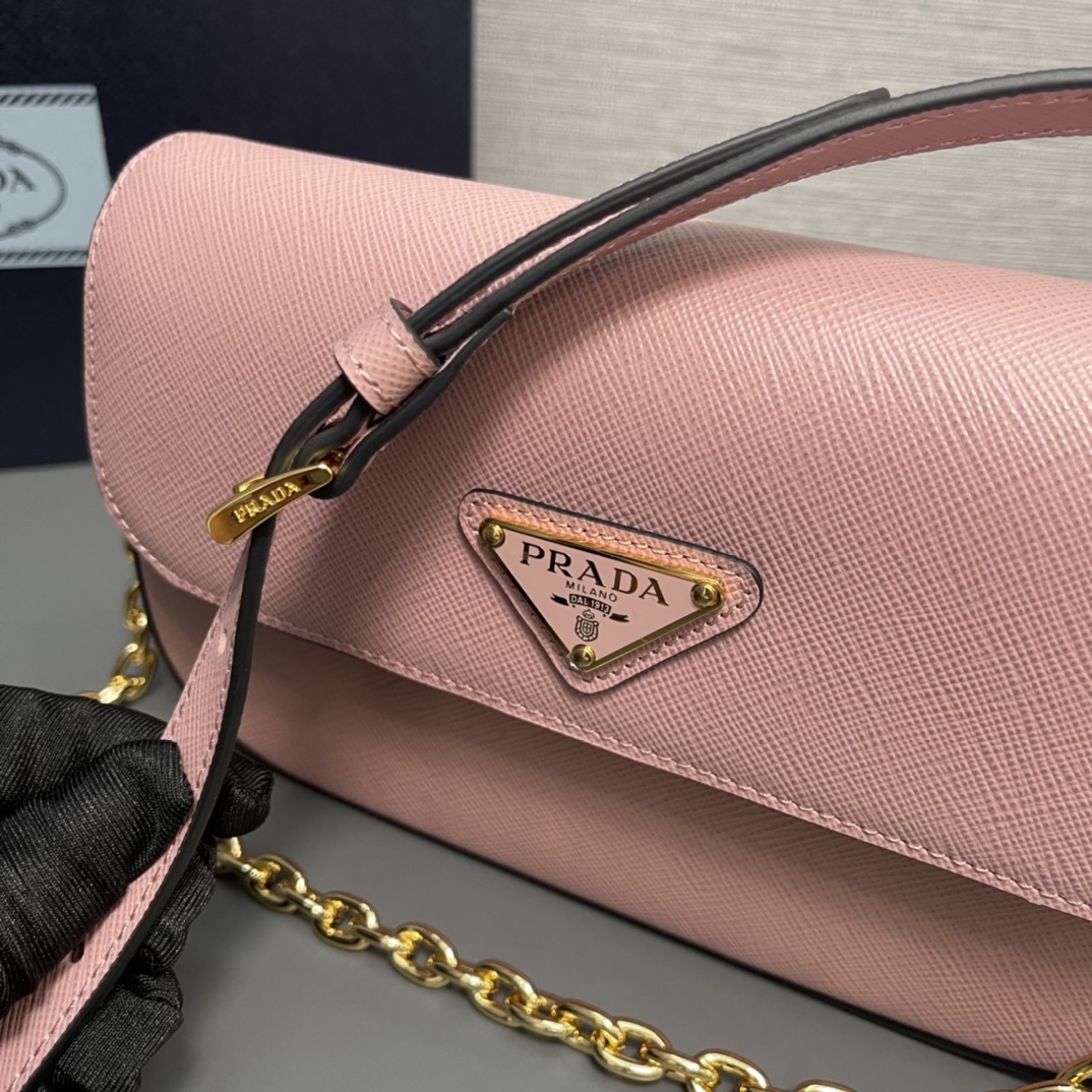 Pra*a saffiano leather mini-bag