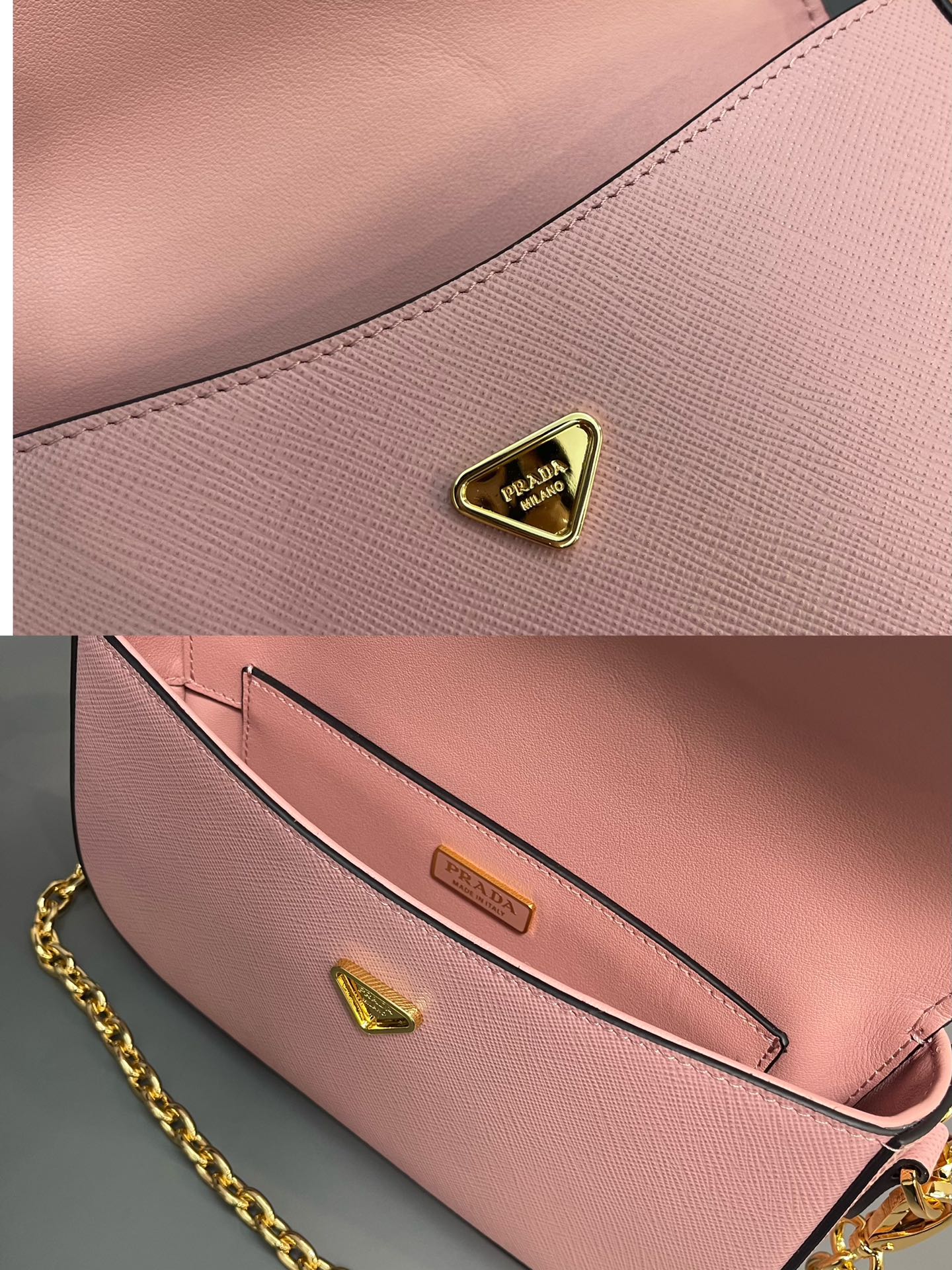 Pra*a saffiano leather mini-bag