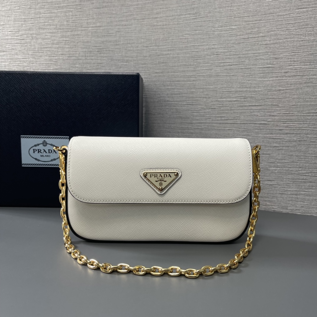 Pra*a saffiano leather mini-bag