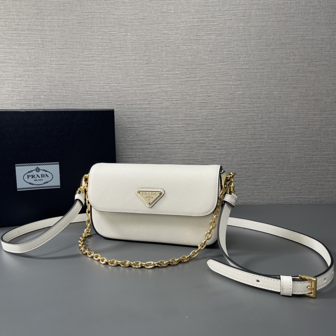 Pra*a saffiano leather mini-bag