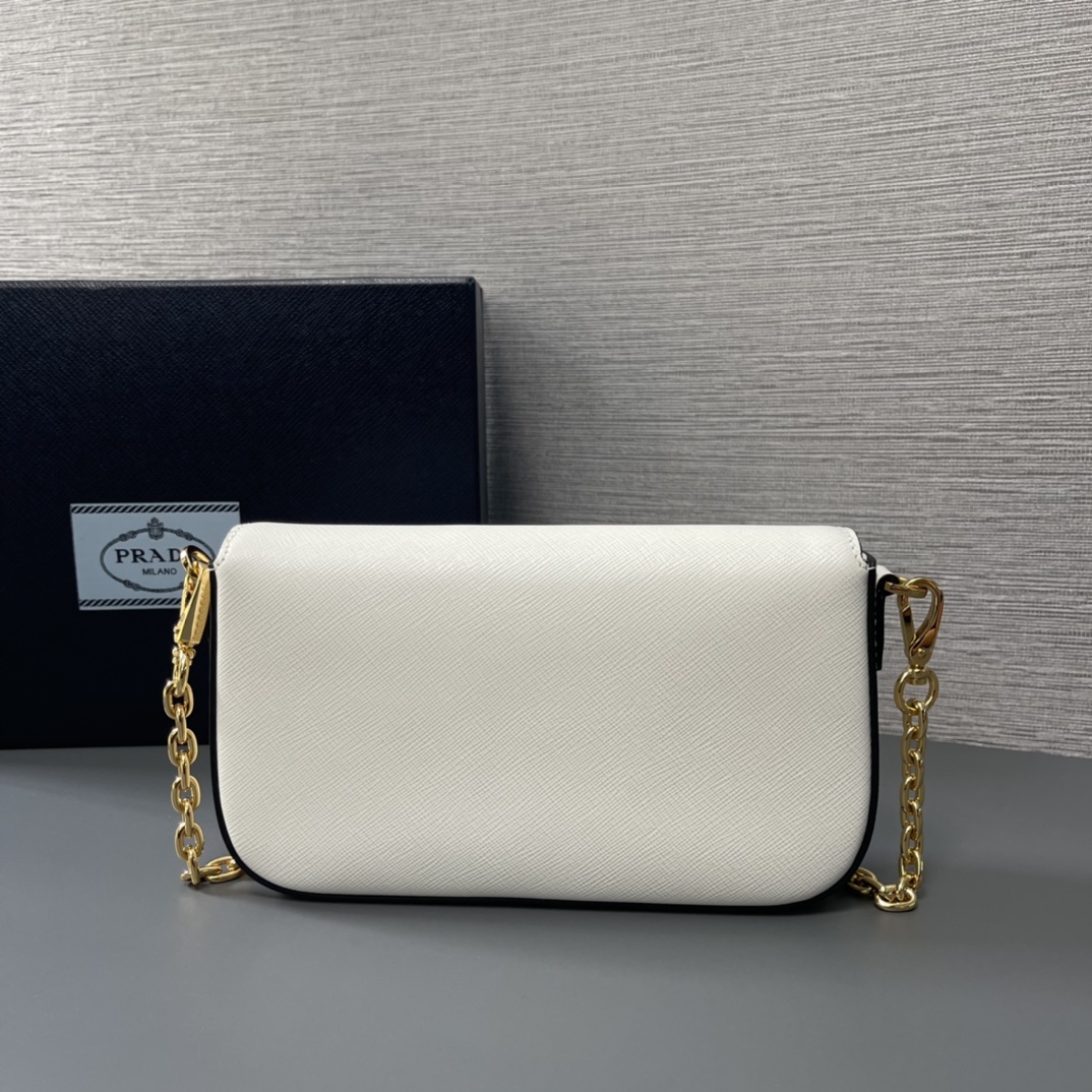 Pra*a saffiano leather mini-bag