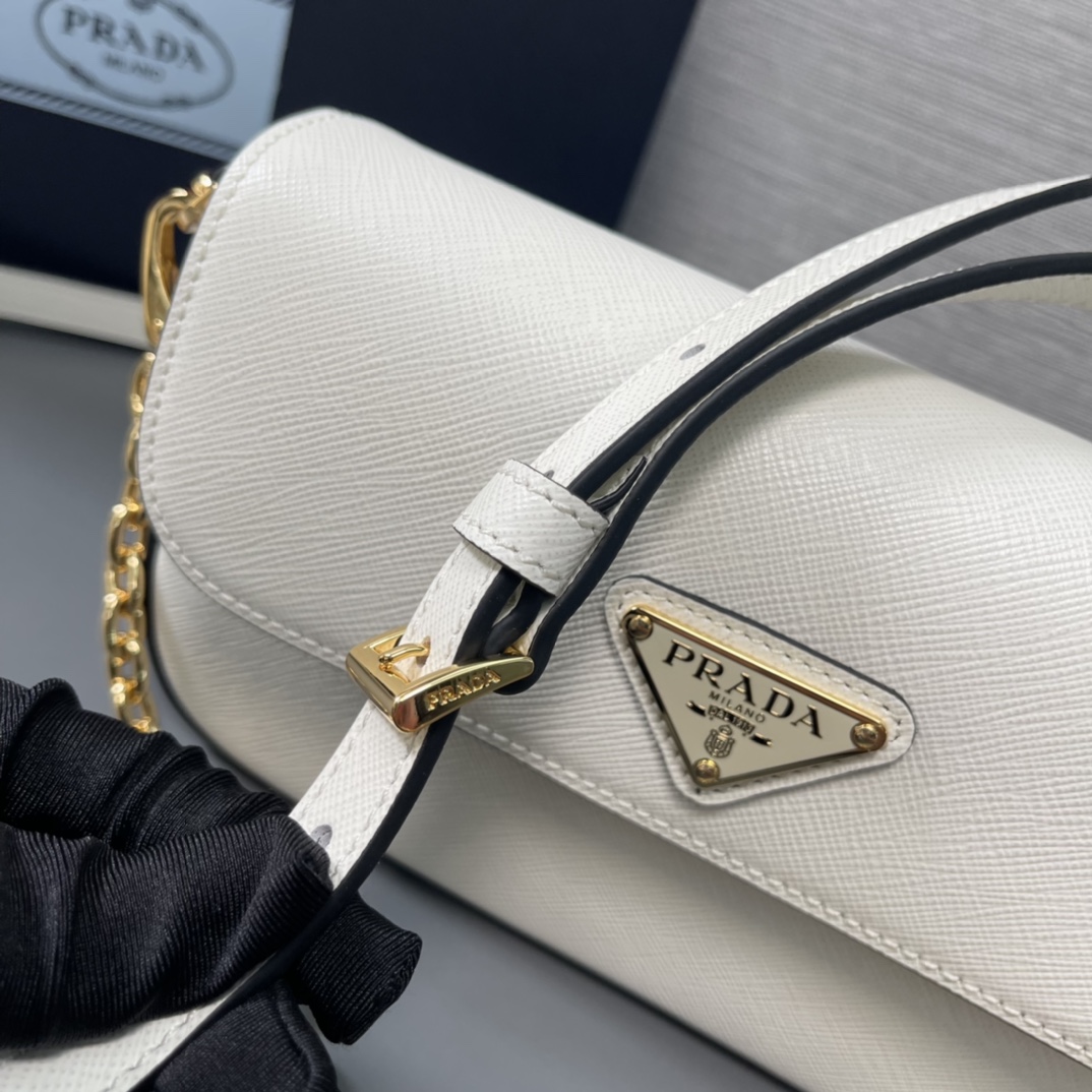 Pra*a saffiano leather mini-bag