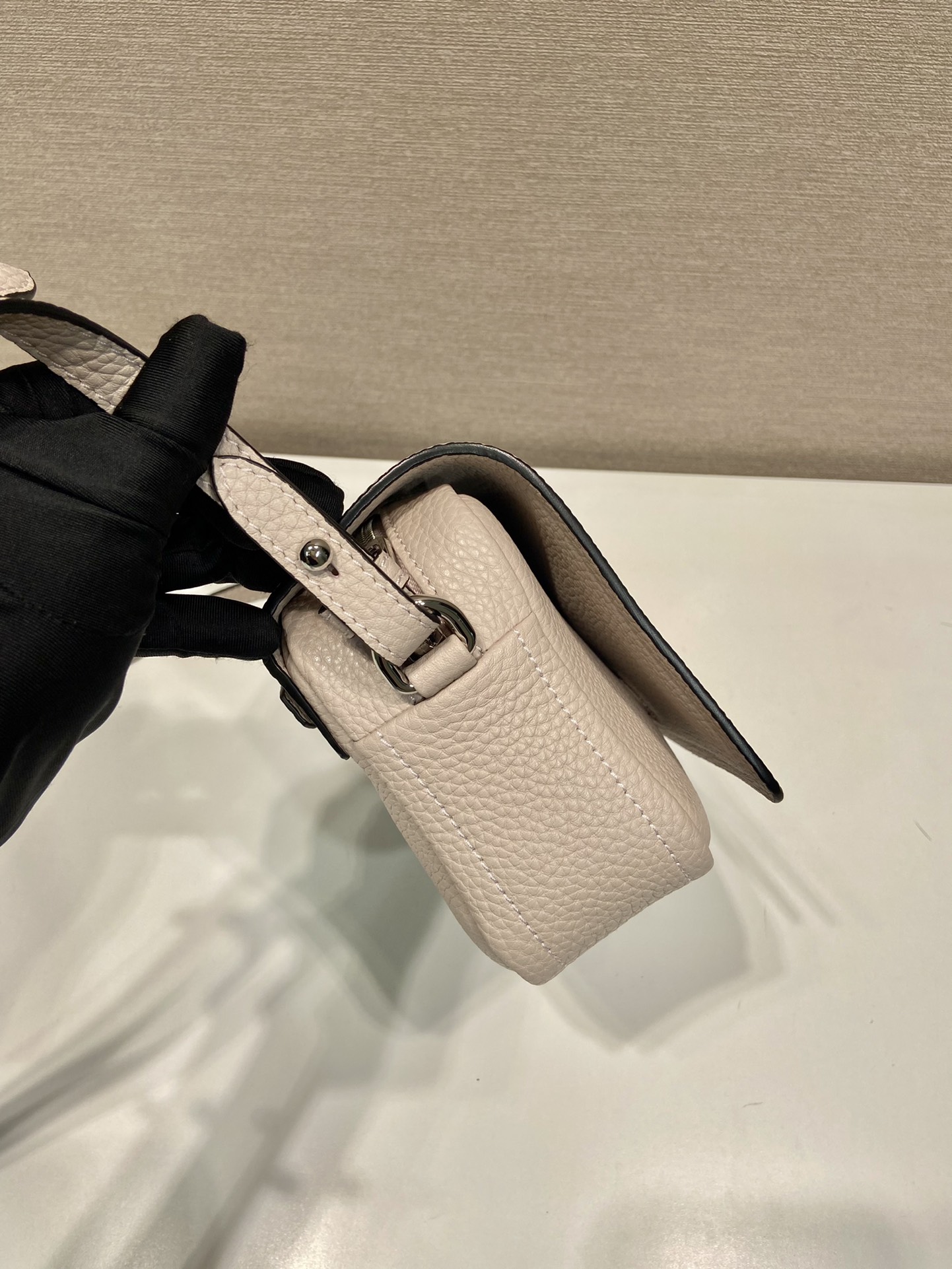 Pra*a leather shoulder bag