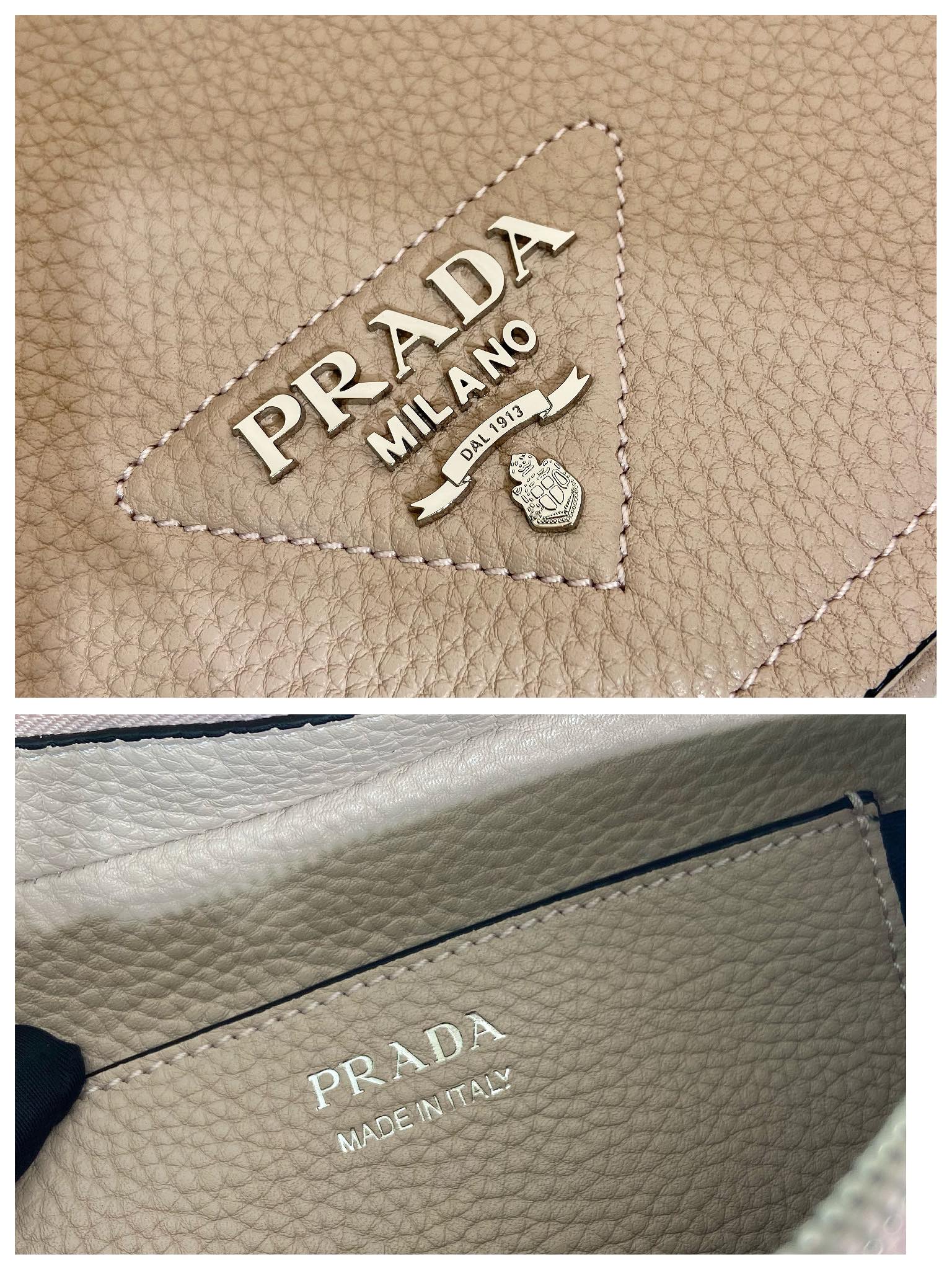 Pra*a leather shoulder bag