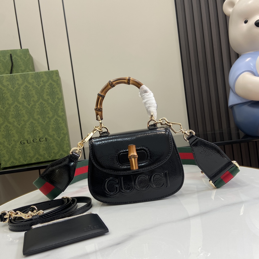G*u*i bamboo 1947 mini top handle bag