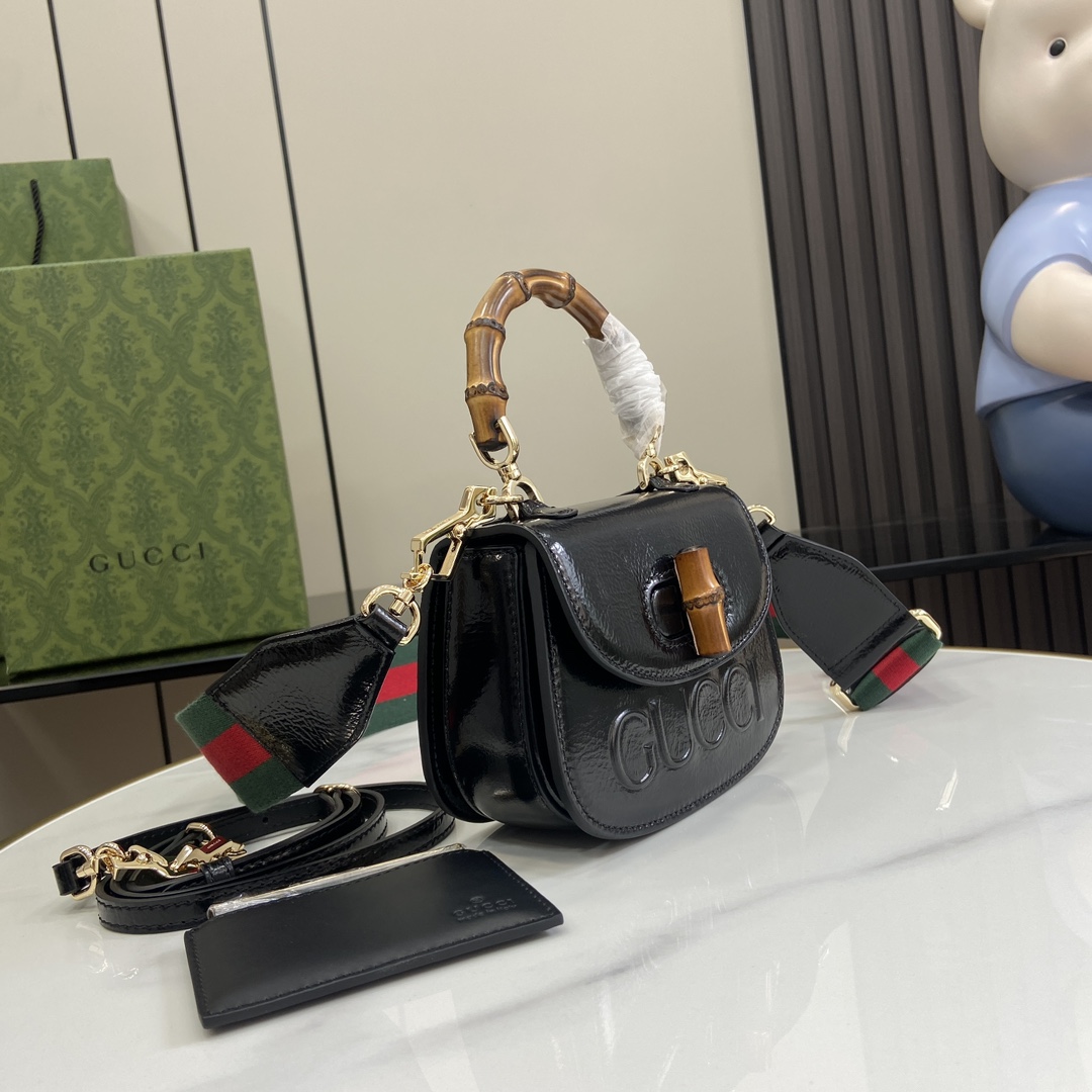G*u*i bamboo 1947 mini top handle bag