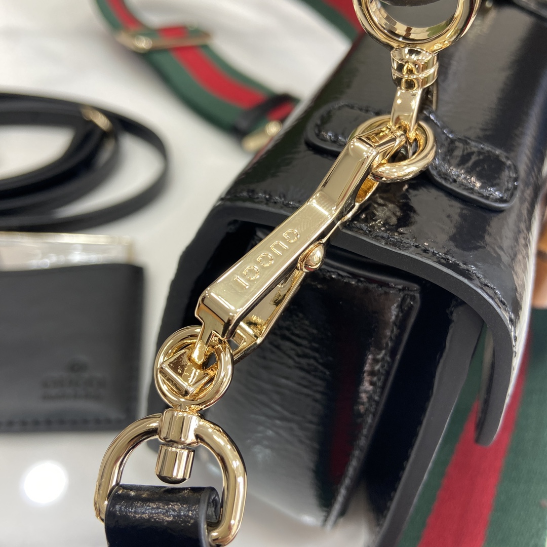 G*u*i bamboo 1947 mini top handle bag