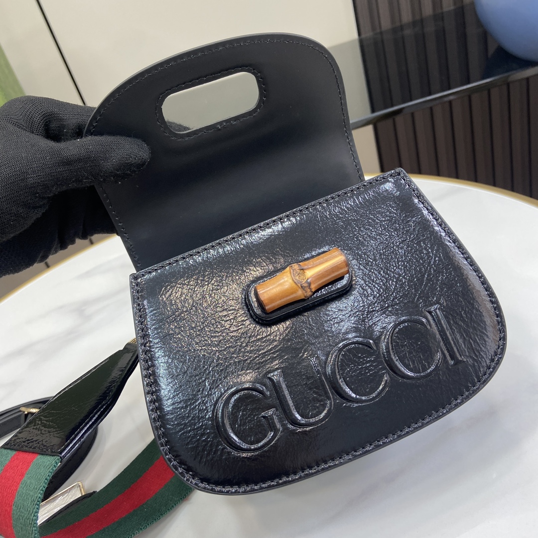 G*u*i bamboo 1947 mini top handle bag