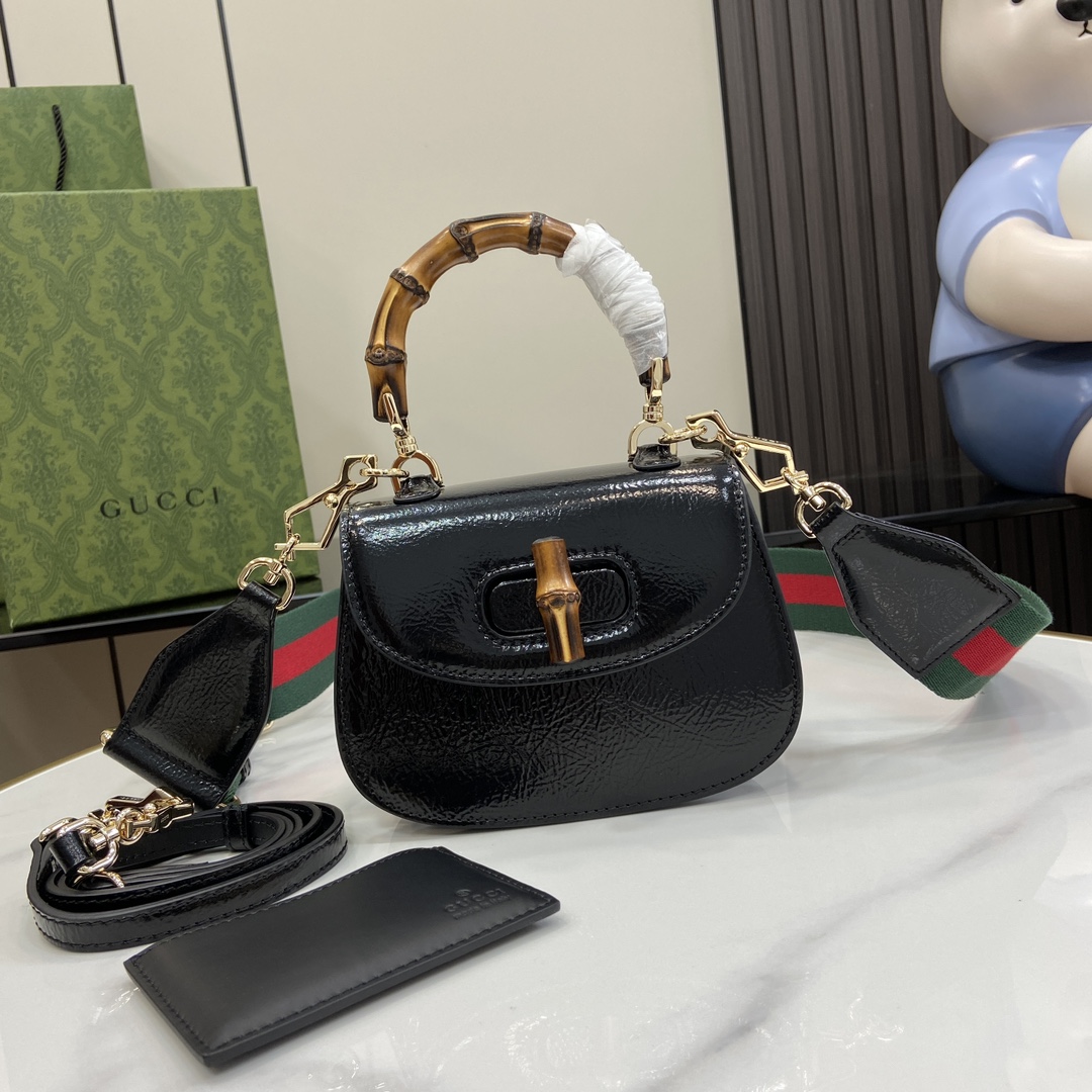G*u*i bamboo 1947 mini top handle bag