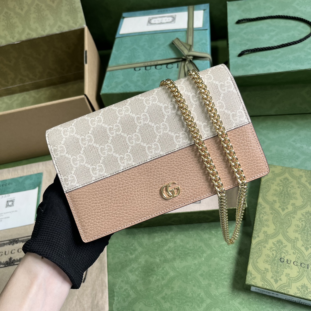 G*u*i gg marmont leather mini chain bag