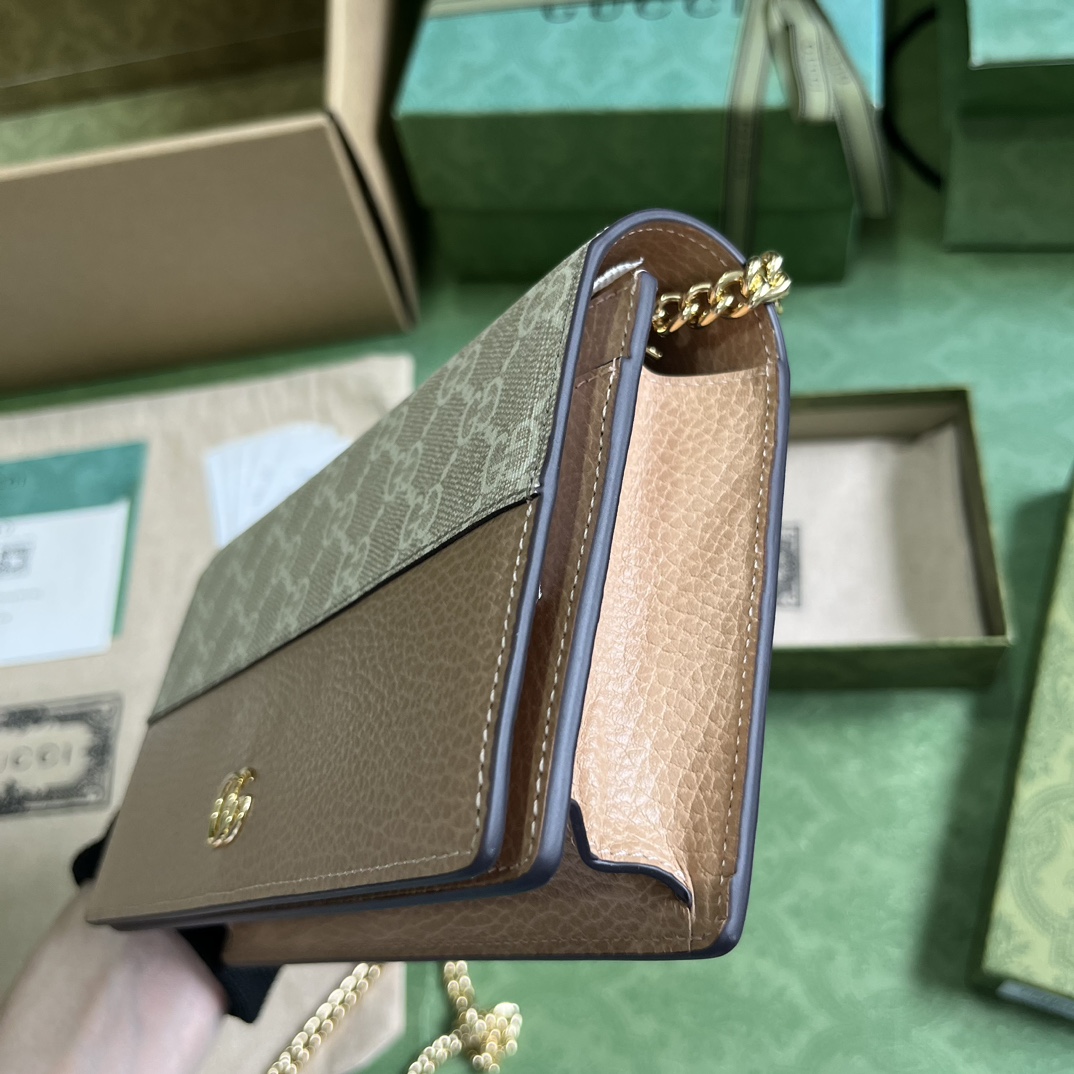 G*u*i gg marmont leather mini chain bag