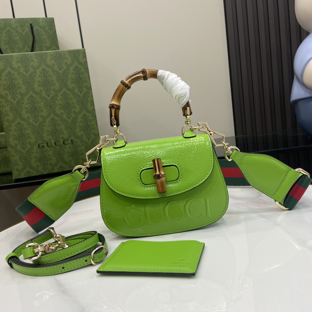 G*u*i bamboo 1947 mini top handle bag