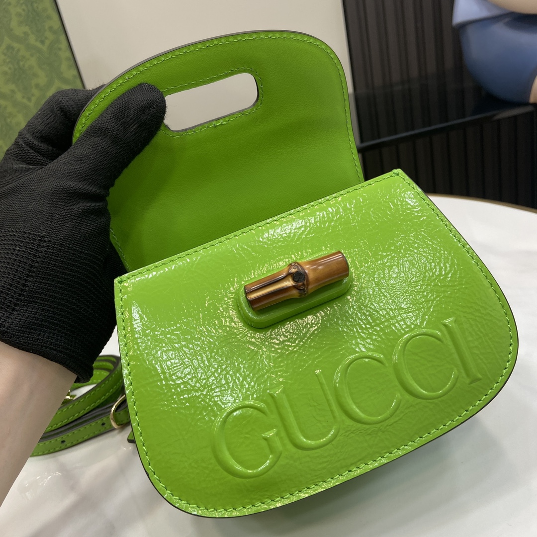 G*u*i bamboo 1947 mini top handle bag