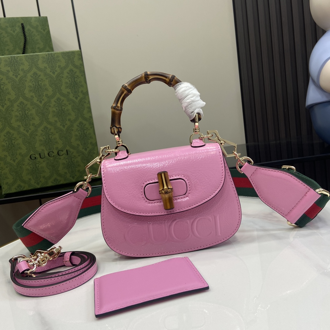 G*u*i bamboo 1947 mini top handle bag