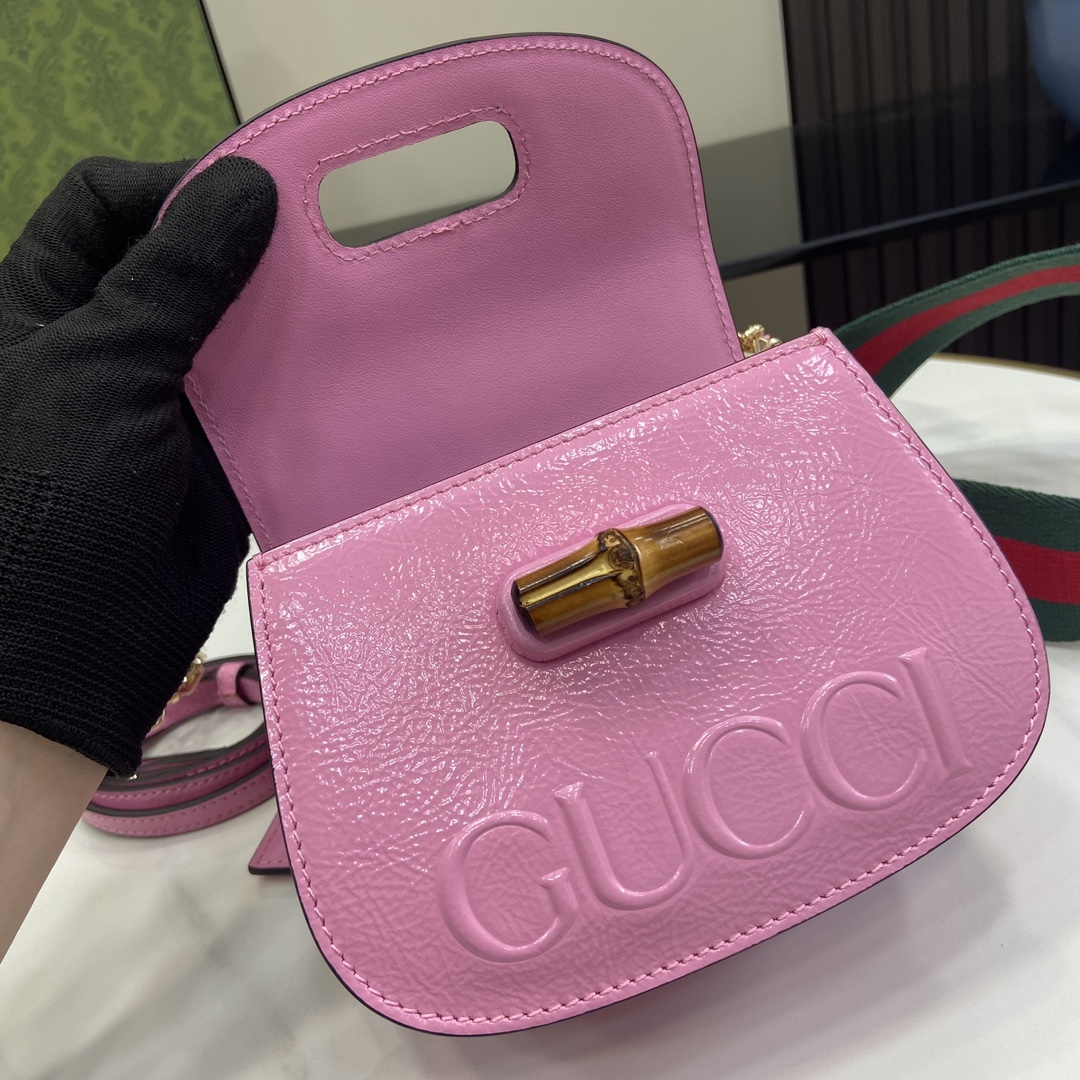 G*u*i bamboo 1947 mini top handle bag