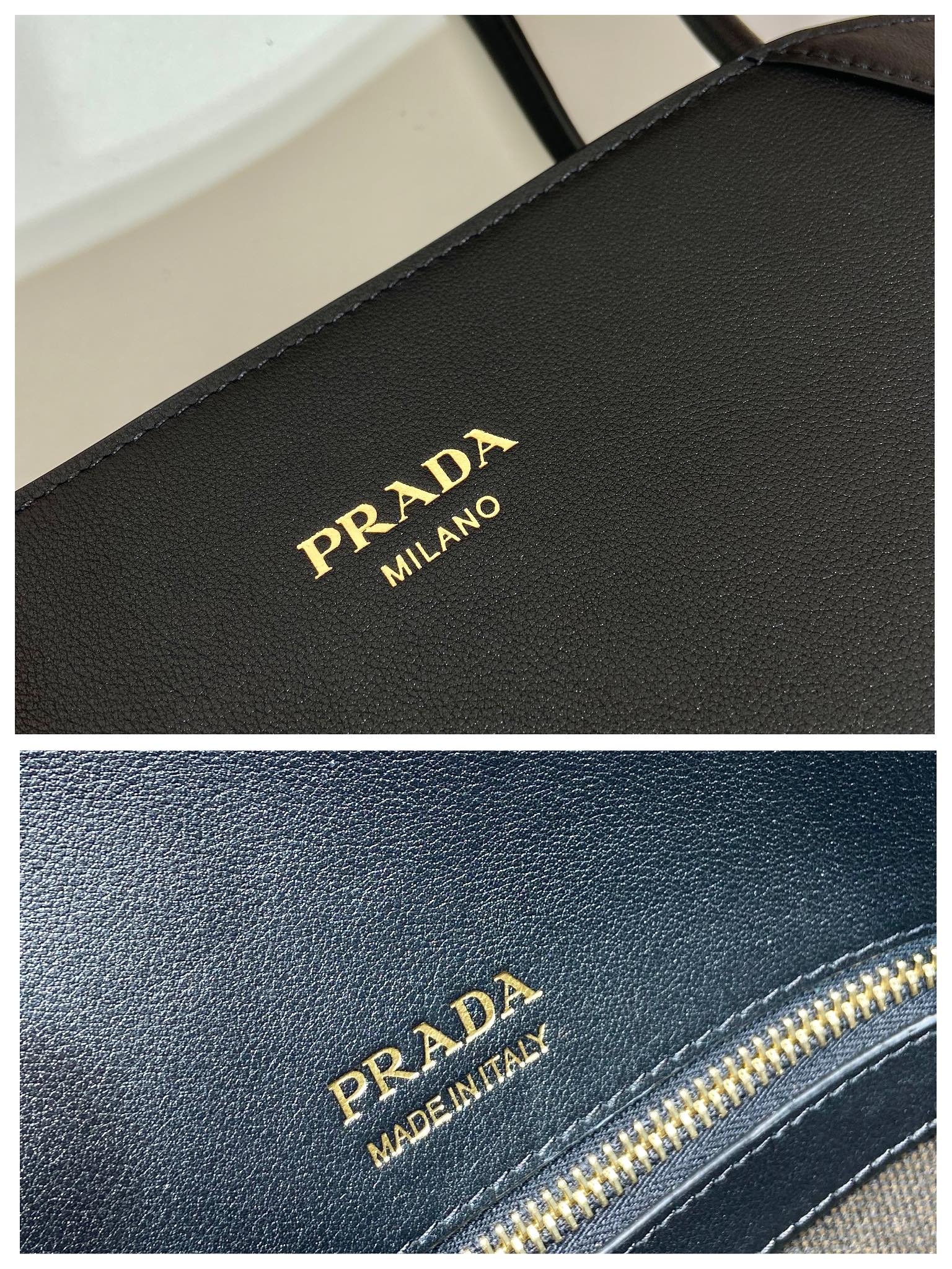 Pra*a large leather tote bag