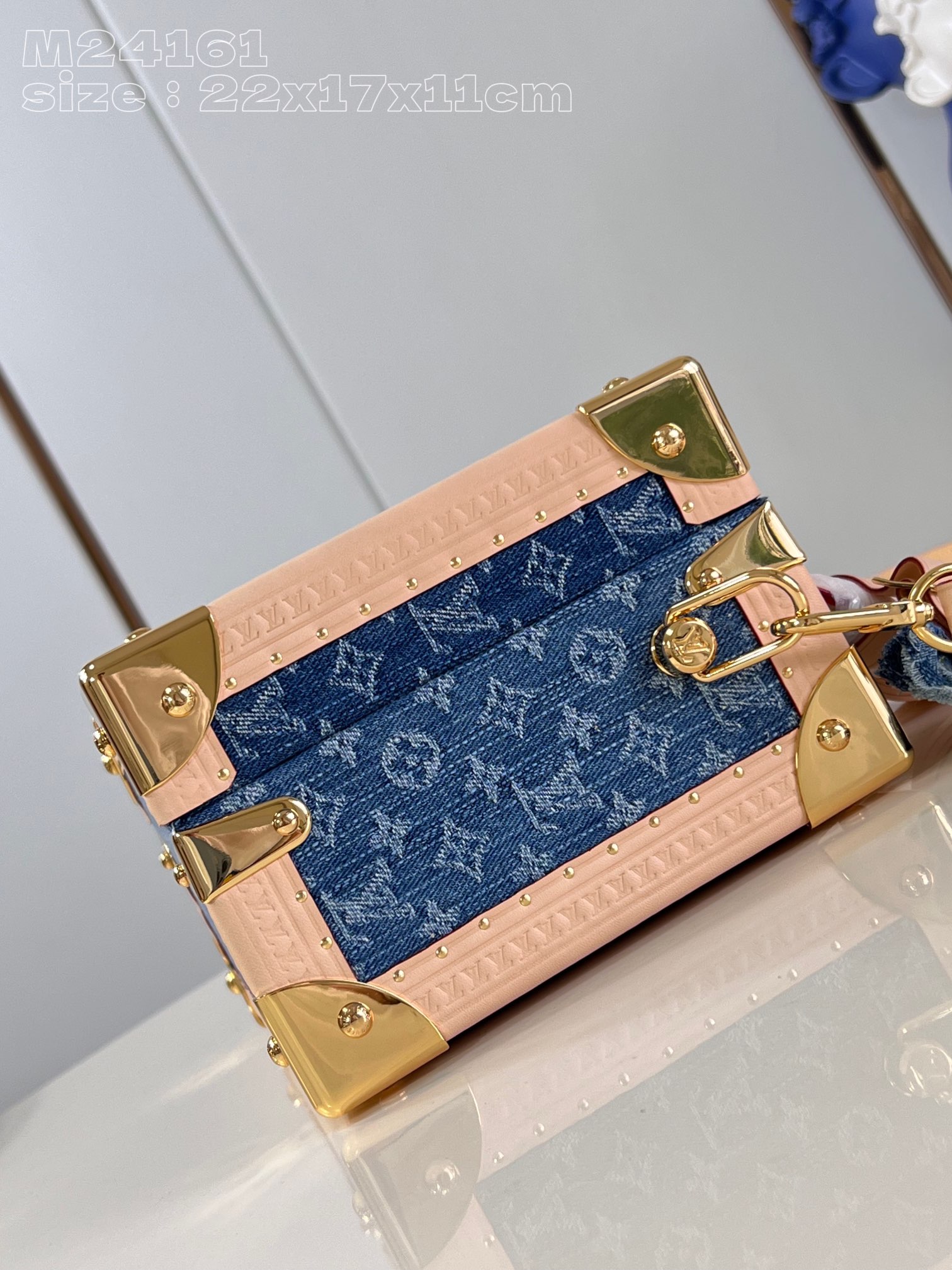 l**is V*t*n petite valise denim bleu