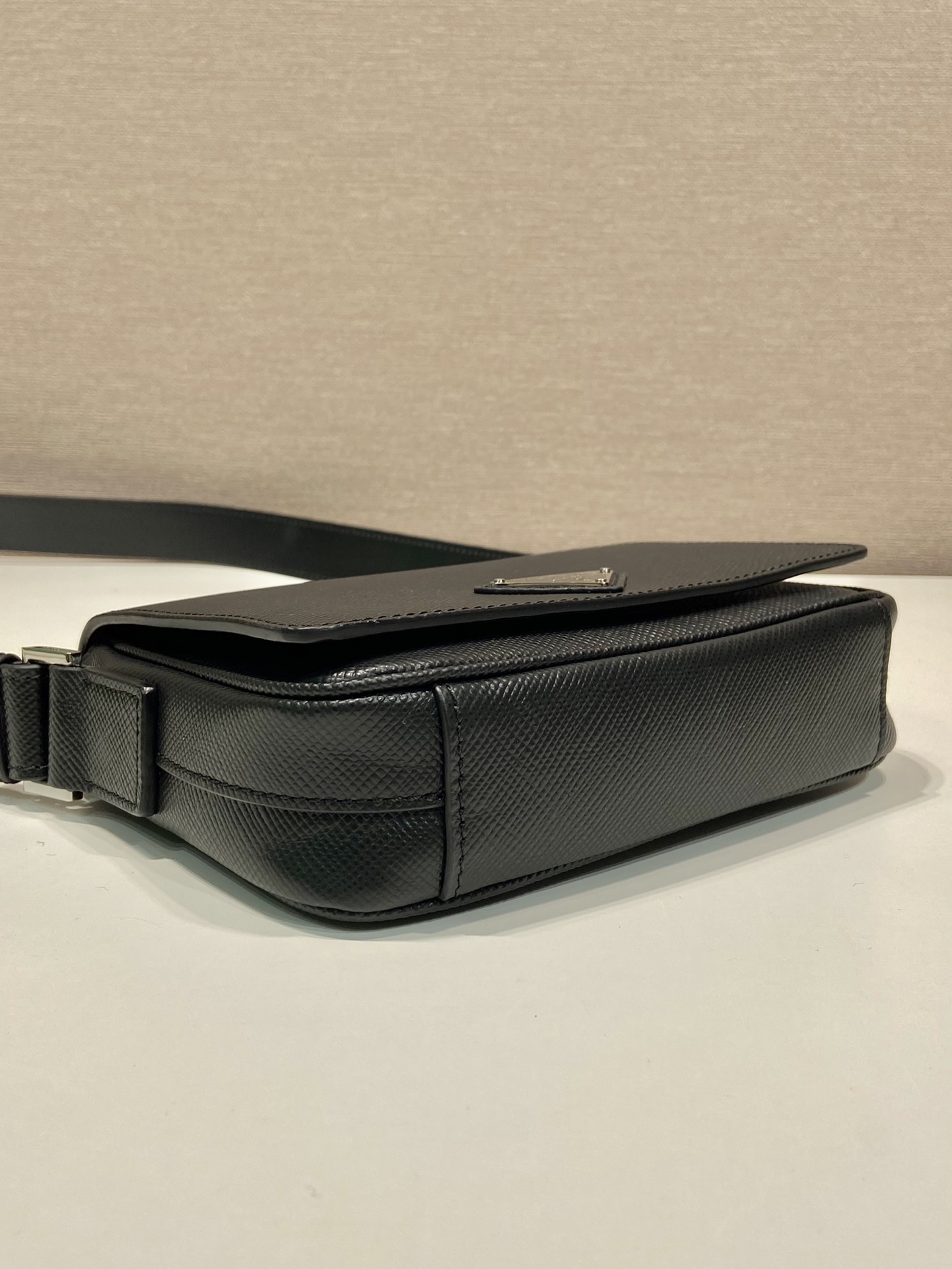 Pra*a saffiano leather shoulder bag