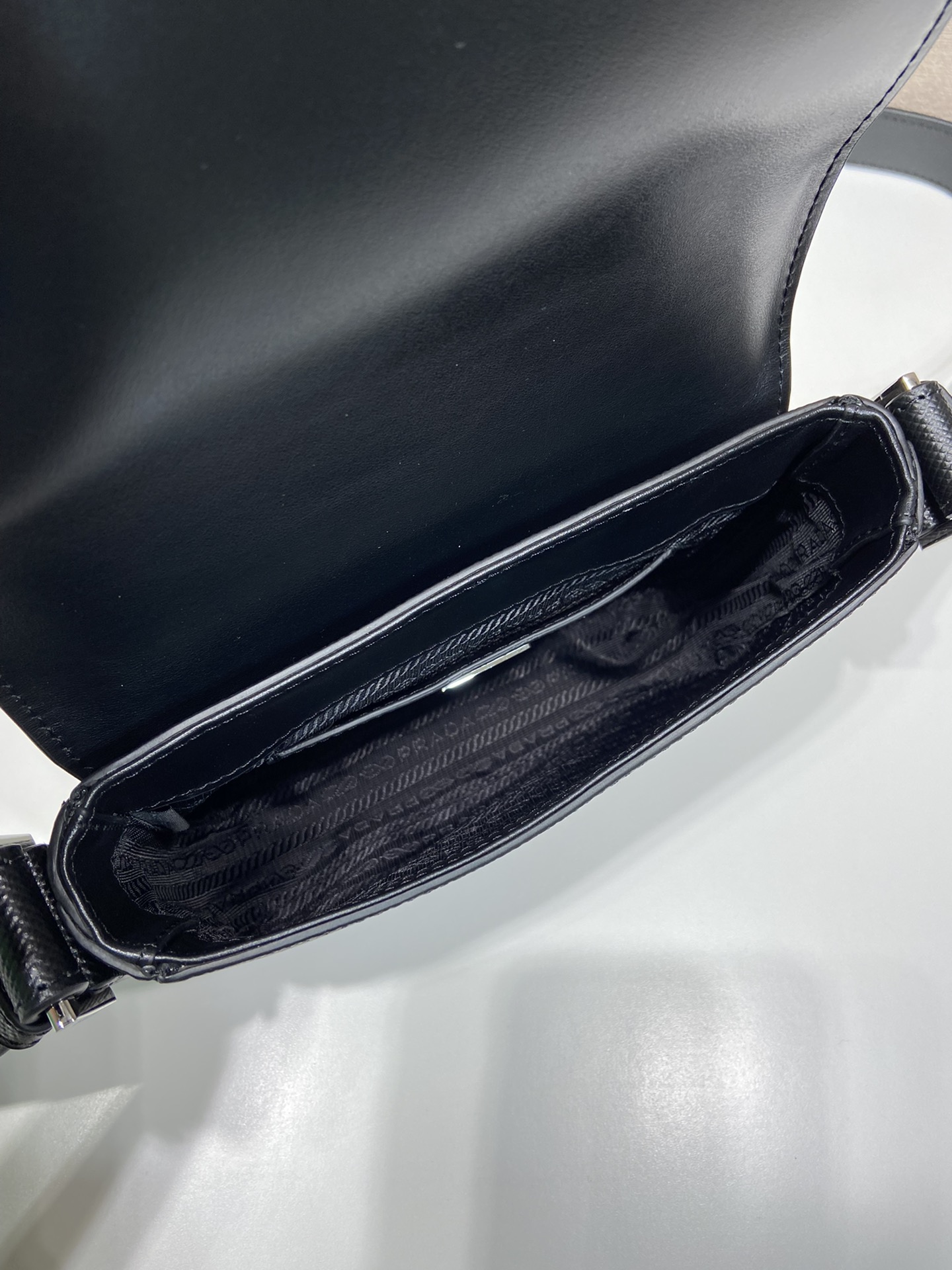 Pra*a saffiano leather shoulder bag