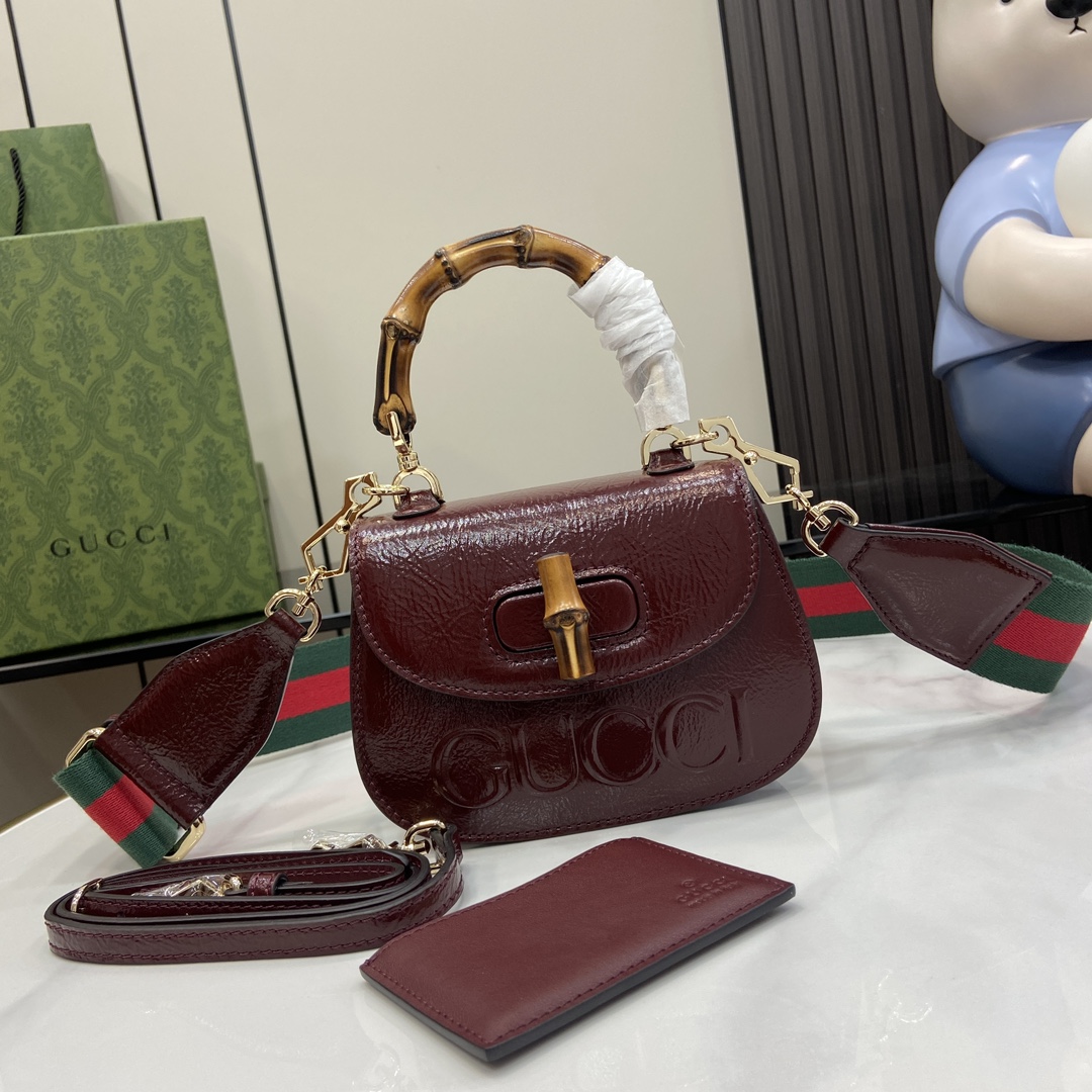 G*u*i bamboo 1947 mini top handle bag