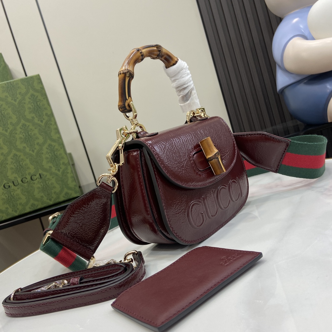 G*u*i bamboo 1947 mini top handle bag