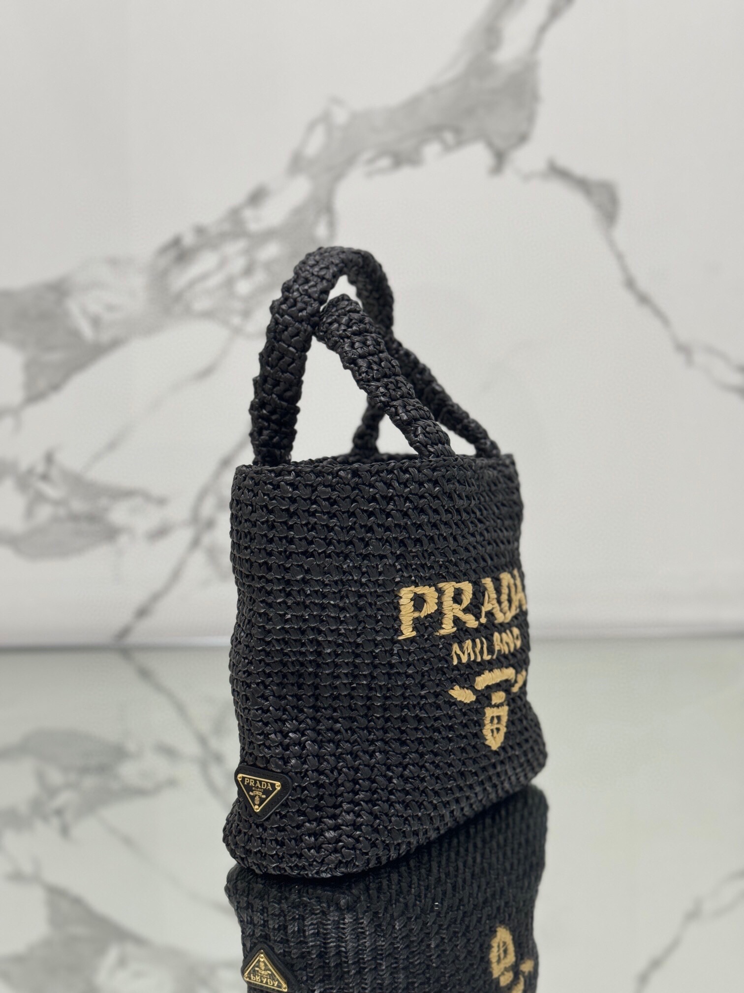 Pra*a small crochet tote bag