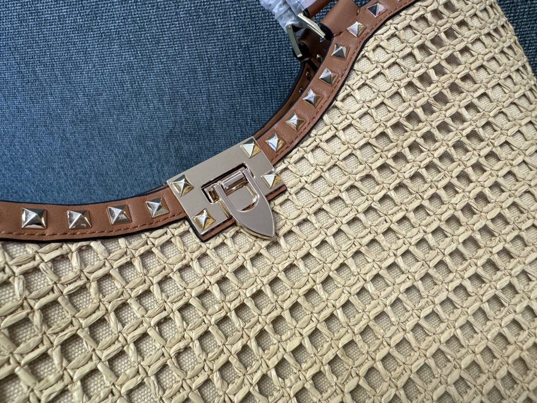Valentino Raffia Tote Bag