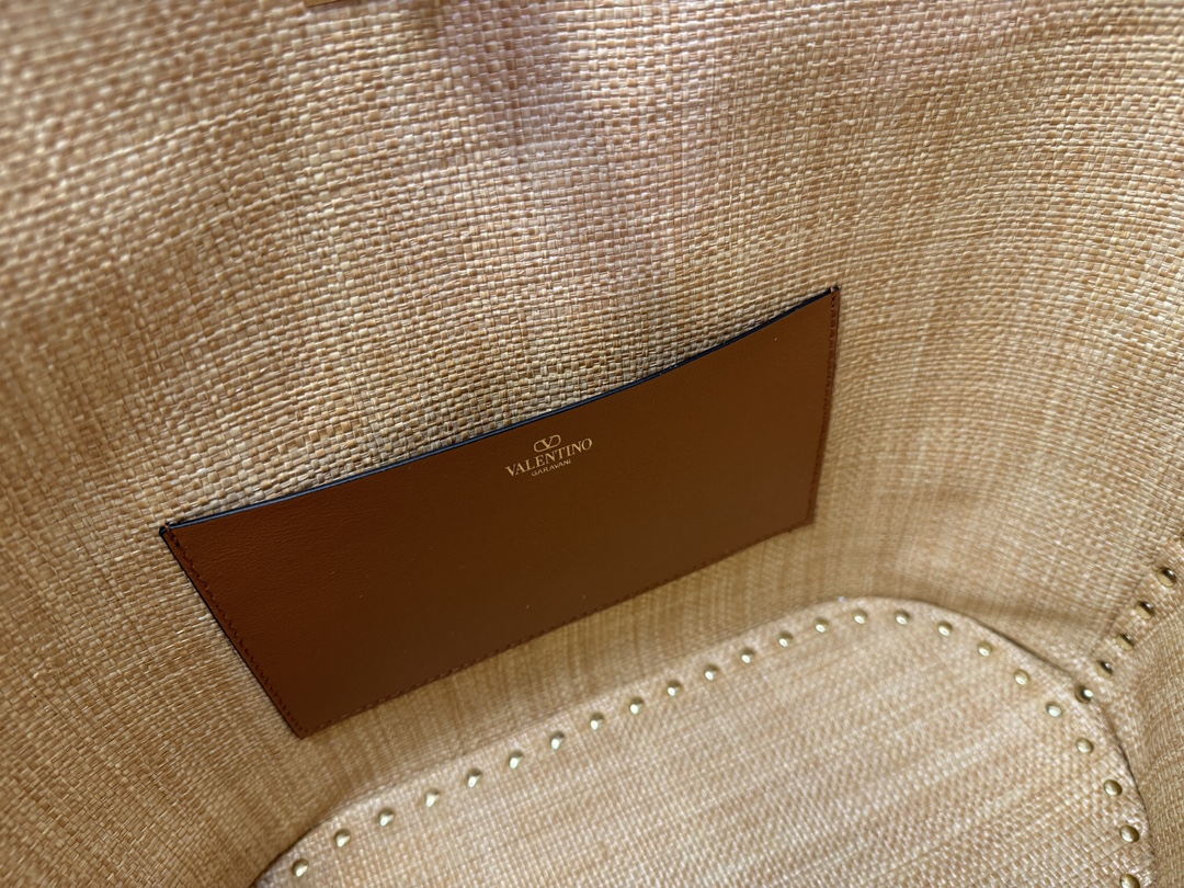 Valentino Raffia Tote Bag
