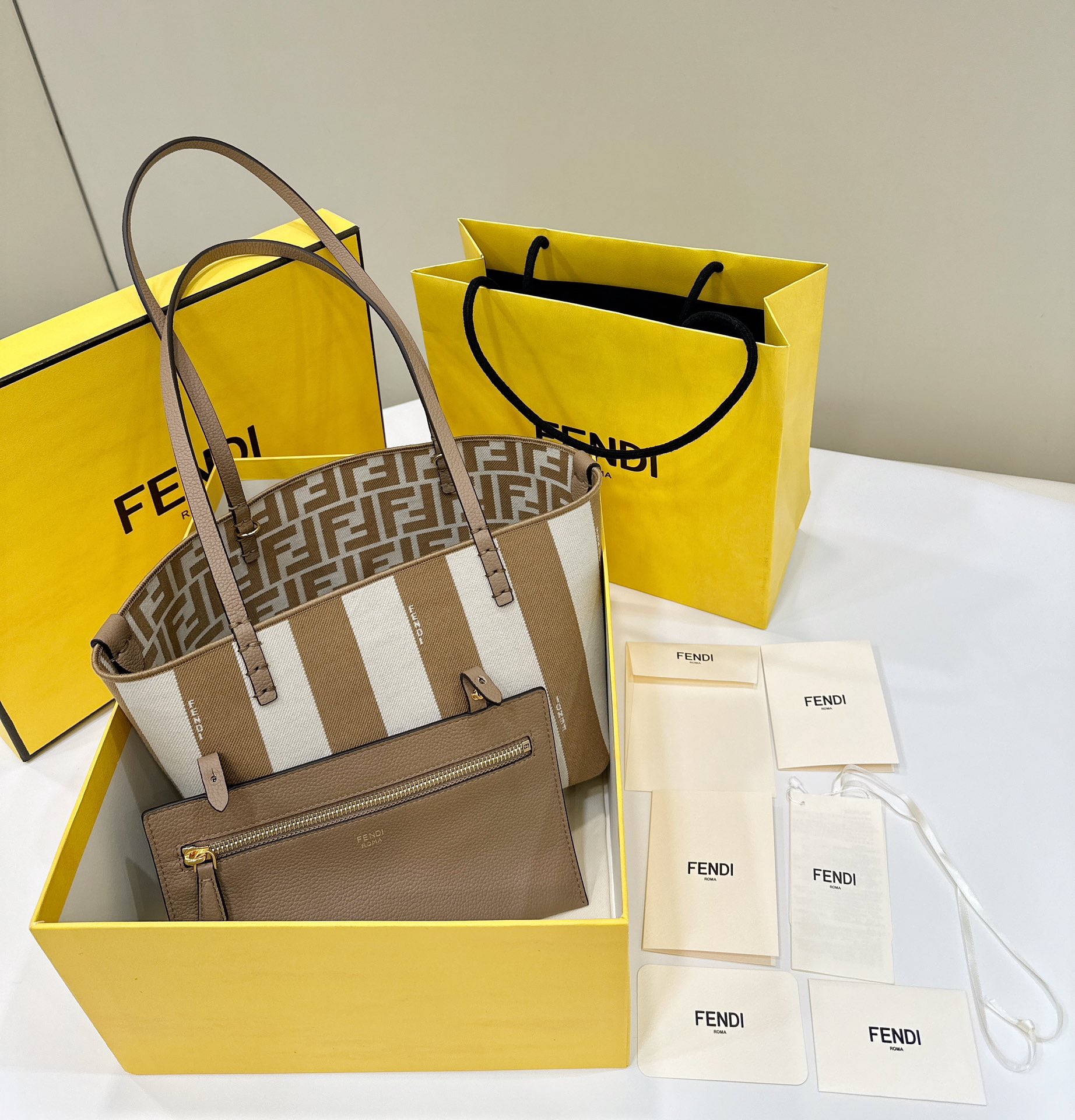 F**di roll tote bag small