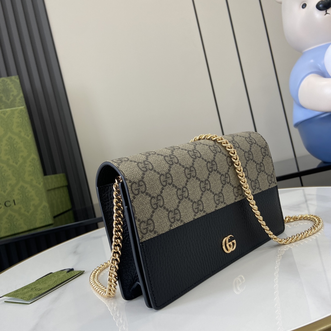 G*u*i gg marmont leather mini chain bag