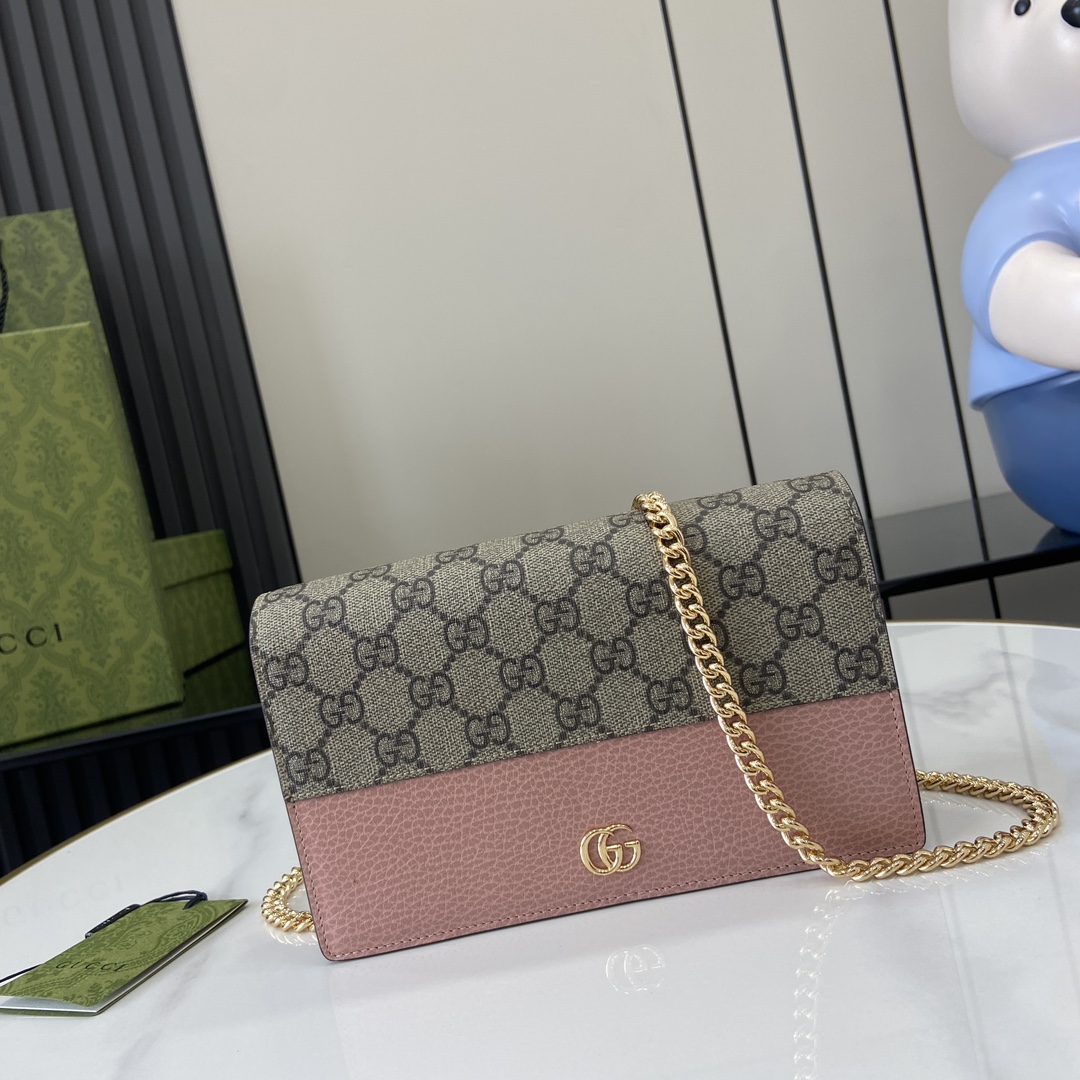 G*u*i gg marmont leather mini chain bag