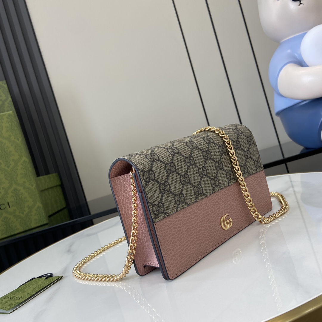 G*u*i gg marmont leather mini chain bag