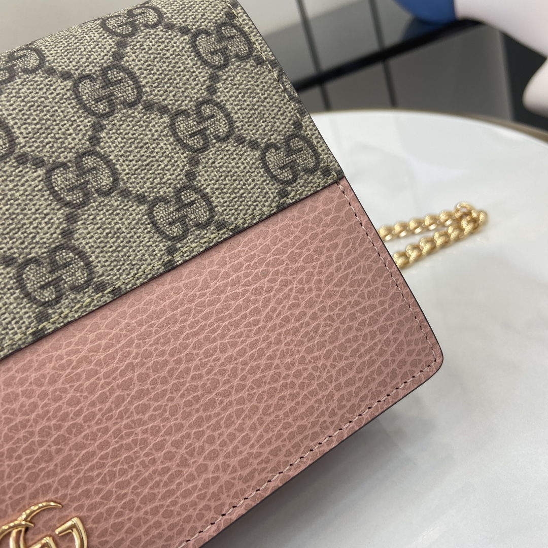 G*u*i gg marmont leather mini chain bag